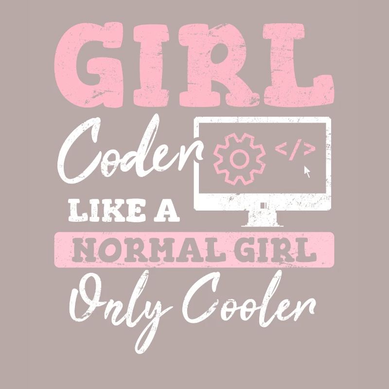 Funny Girl Coder Computer Programming Code Web Dev