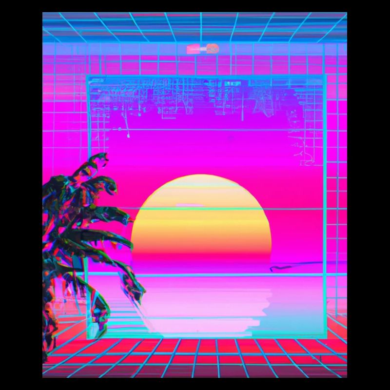 Synthwave Sun Hawaii Vaporwave Esthétique