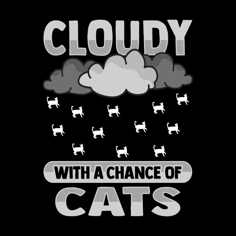 Nuageux avec une chance pour la conception de chat