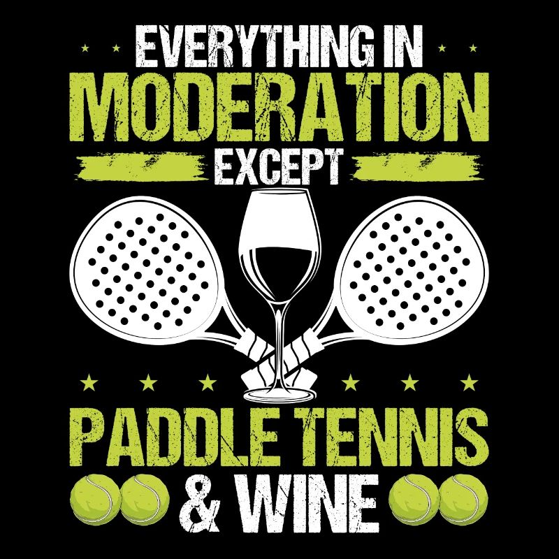 Paddle Tennis Player Wine Drinking Paddle Team