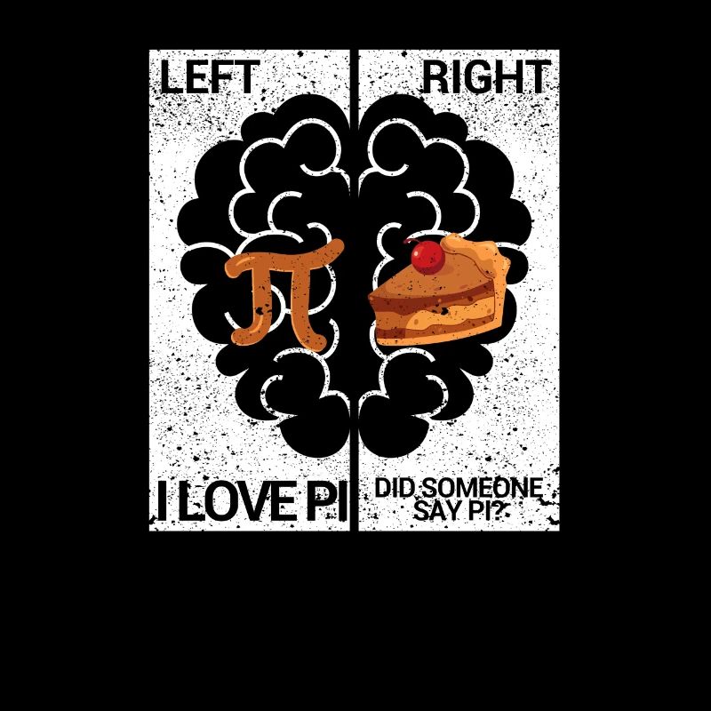 Left Pi Right Cake Funny Math Chemistry Student