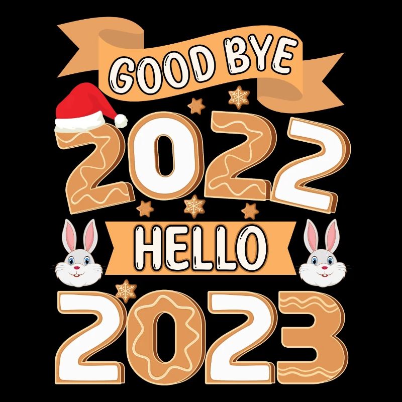 Rabbit Bye 2022 Hello 2023 Joyeux Nouvel An chinois