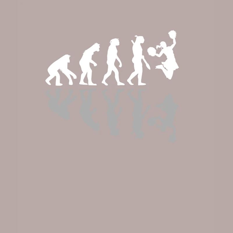 Human Evolution Cheerleading Cheer Cheerleader