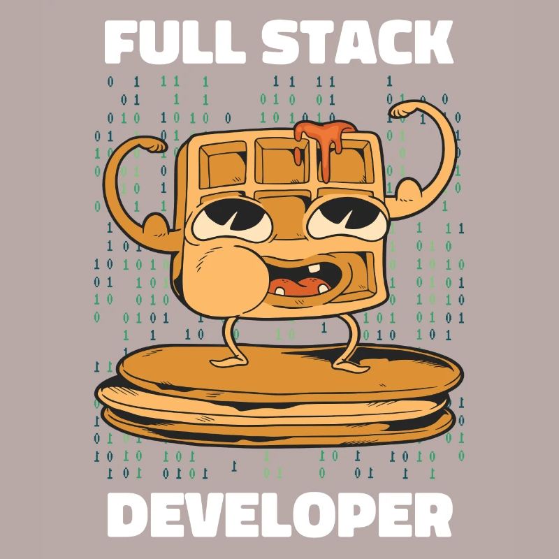 Funny Retro Full Stack Developer Art