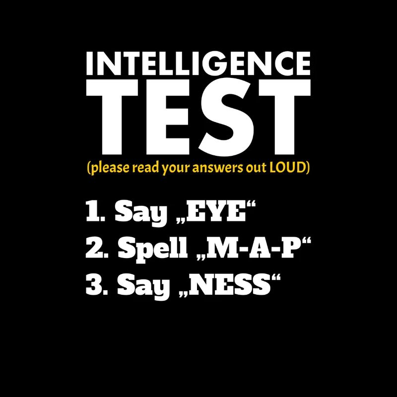 Test d’intelligence Say Eye, Spell M-A-P, SAY NESS