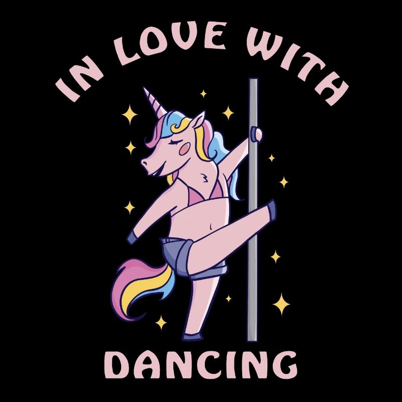 in love with dancing pole dance unicorn