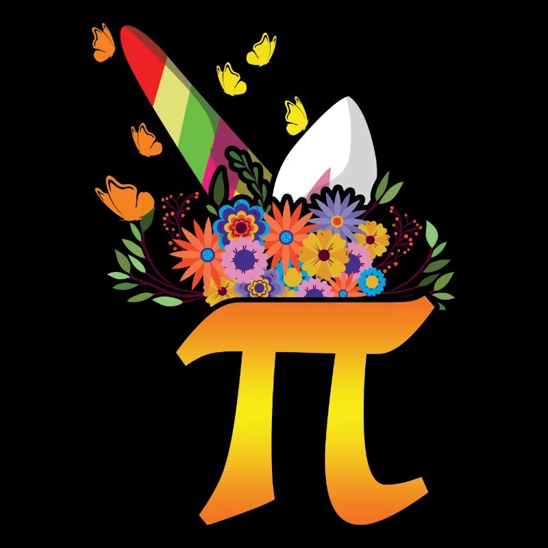 Licorne mignonne Mars Math Vacances Mathématiques Pi