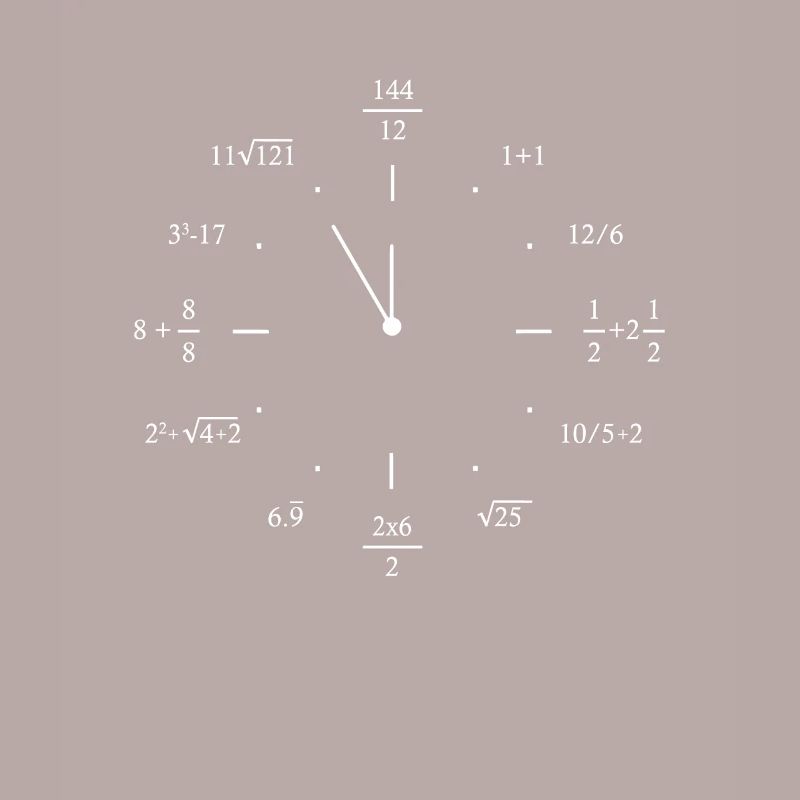 Math Clock Mathematics Math