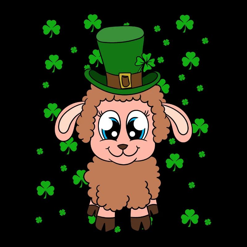 Sheep Shamrocks Saint Patrick's Day