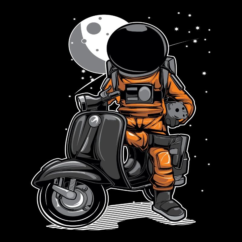 Astronaut Scooter Space Moon