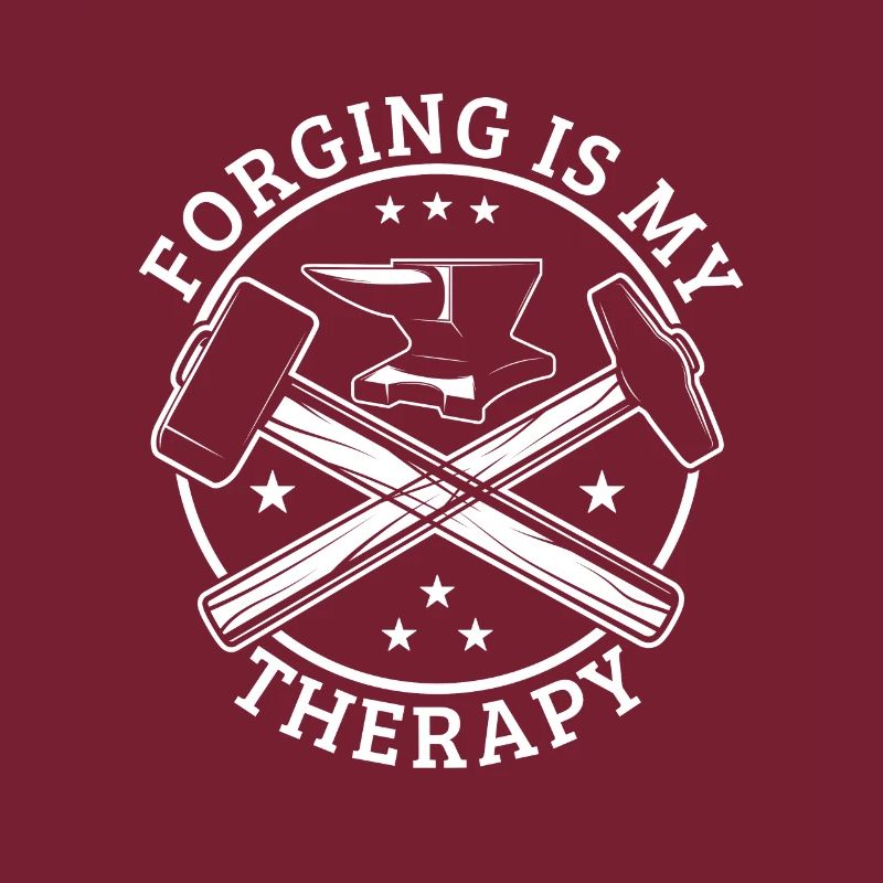 Forging Is My Therapy Funny Blacksmithing Gift