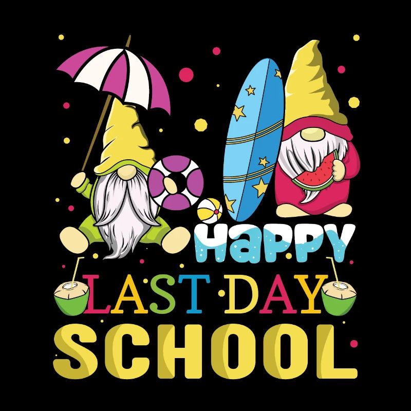 Bye School Happy Last Class Teacher Student Gnome
