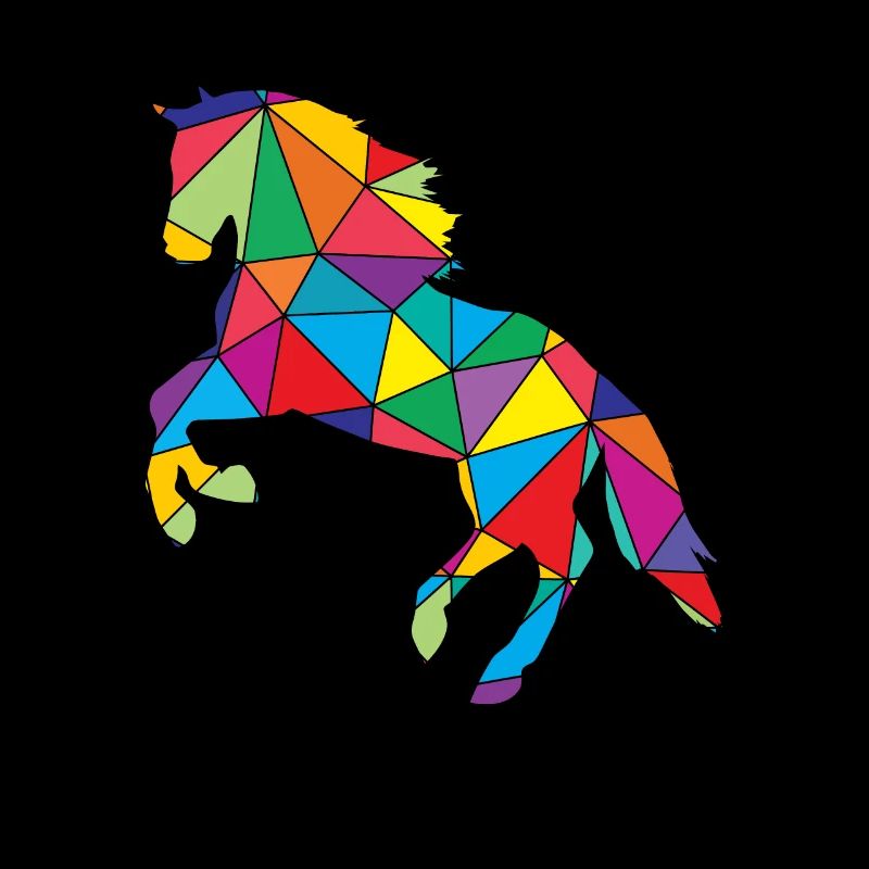 Low Poly Pferd Geometrie Polygon Pferd