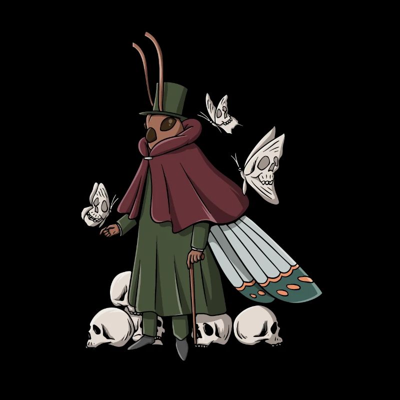 Emo Gothic Papillon Graphique