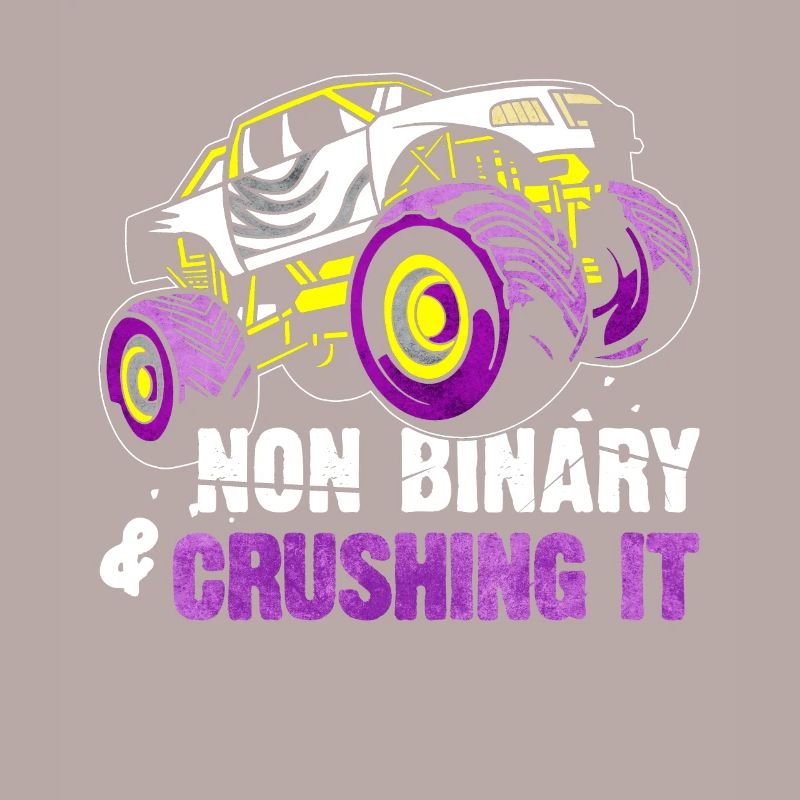 Non-Binary Pride Flag Monster Truck