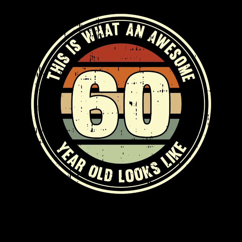 60. Geburtstag so sieht man mit 60 Retro Geschenk