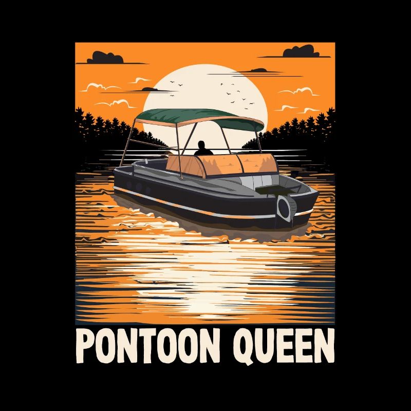 Pontoon Queen Motorboating Princess Pontooning