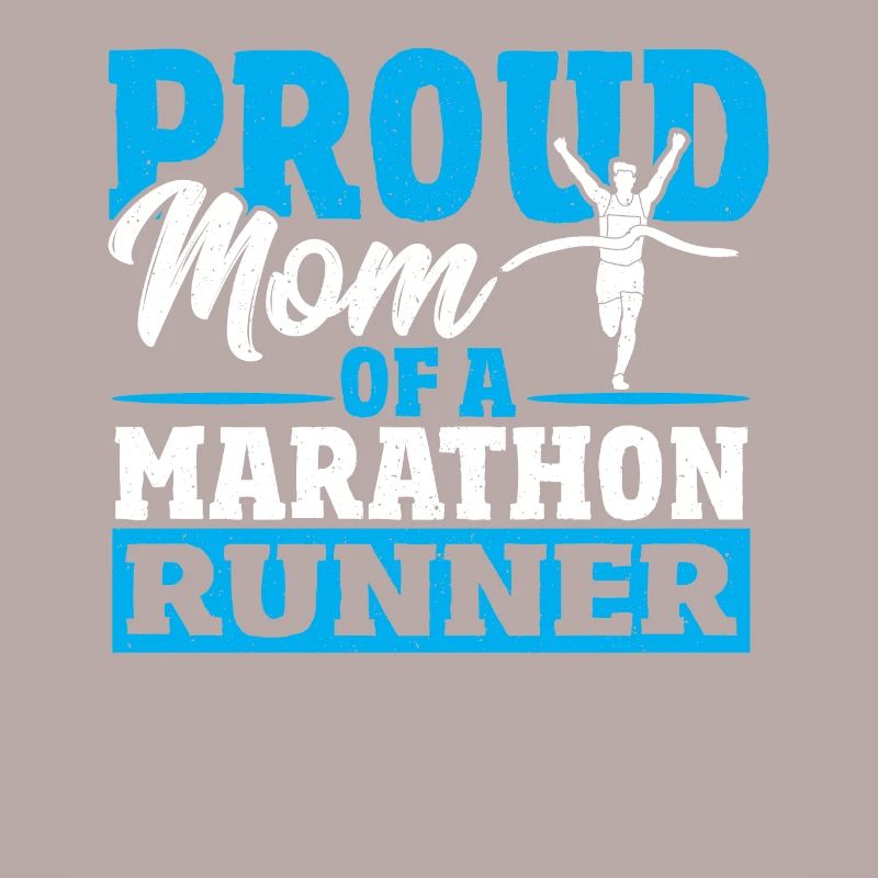 Stolze Mutter eines Marathonläufers