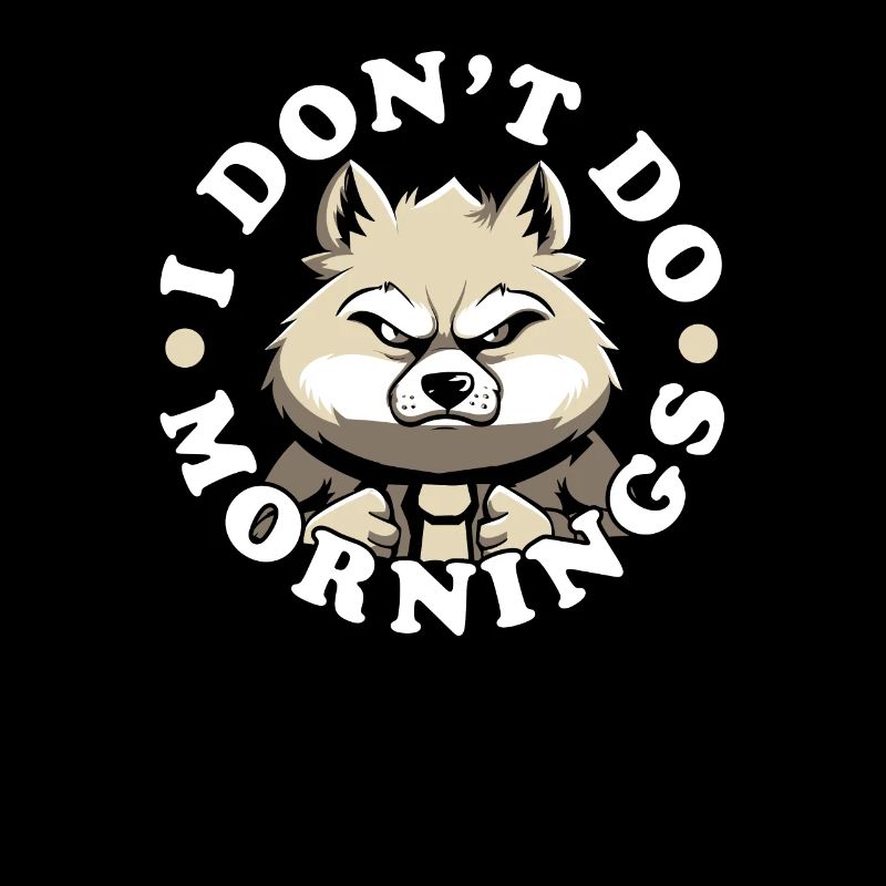 Wolf Funny I Don't Do Mornings