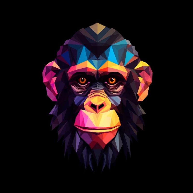 Geometric Style Chimpanzee