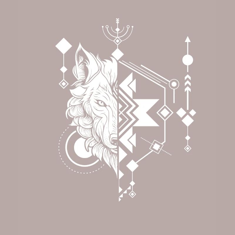 Wolf Abstract Polygon Geometrical Wolf