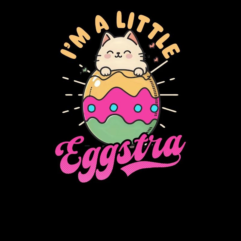 Cat Easter I'm Little Eggstra