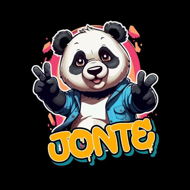 JONTE - Beau nom de garçon avec Cool Panda