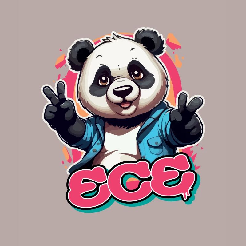 ECE - Schöner Mädchen Name mit coolem Panda