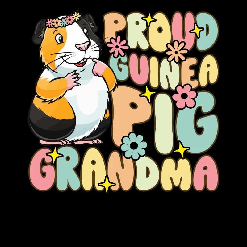 Fier cochon d’Inde grand-mère Groovy cochon d’Inde