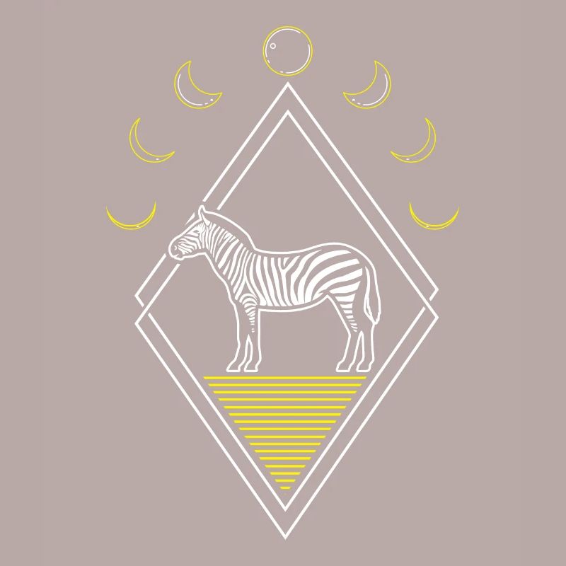 Zebra Abstract Moon Phases