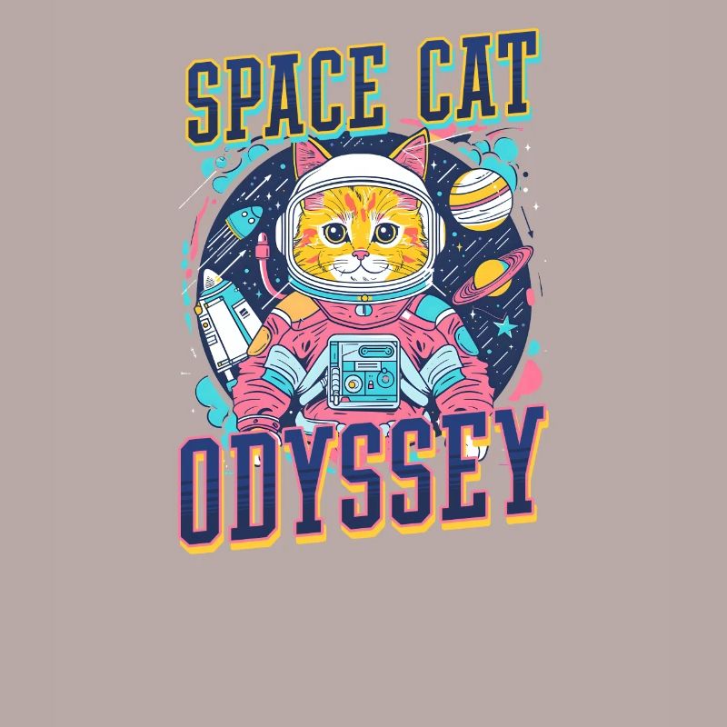 Astronaute de l’espace de l’Odyssée du chat de l’espace