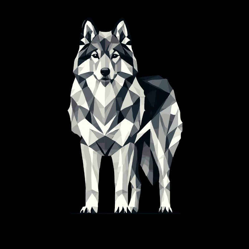 Geometric Art Norwegian Elkhound