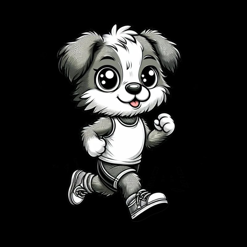 Cute Marathon Runner Dog
