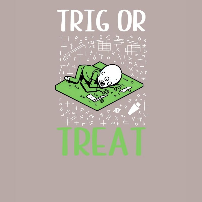Halloween-Mathelehrer Trig Oder Leckerli Zombie