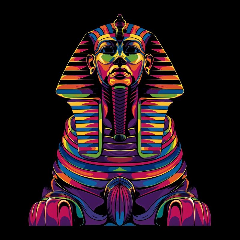 Chat Sphynx Pharaon Égypte Pop Art