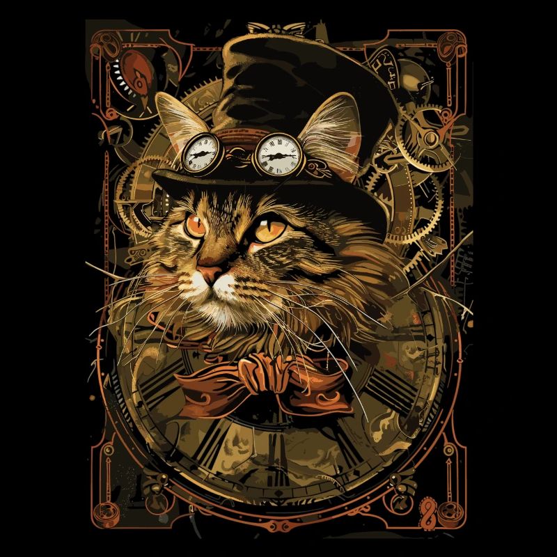 Chat steampunk
