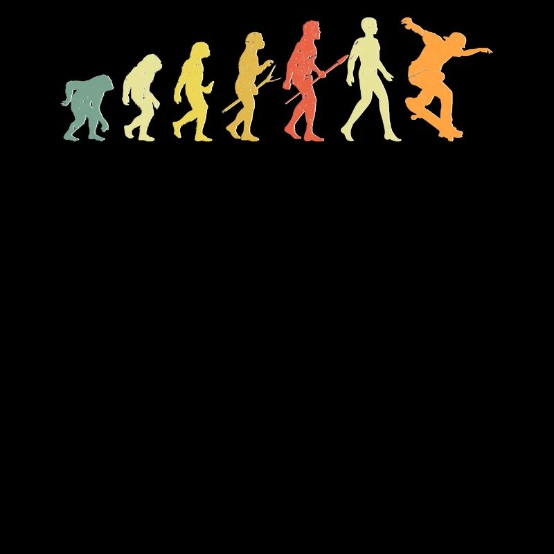 Skating Evolution Retro Skate Skateboard drôle