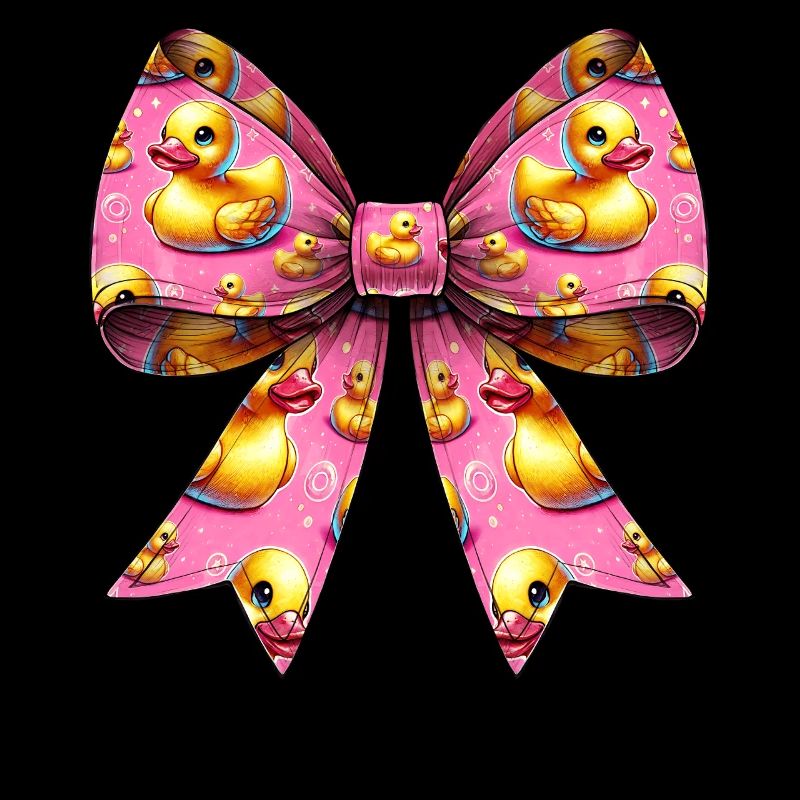 Coquette Bow Rubber Ducky Pattern Mom
