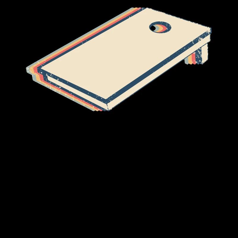 Cornhole Corn Hole Brett Team Spieler Retro