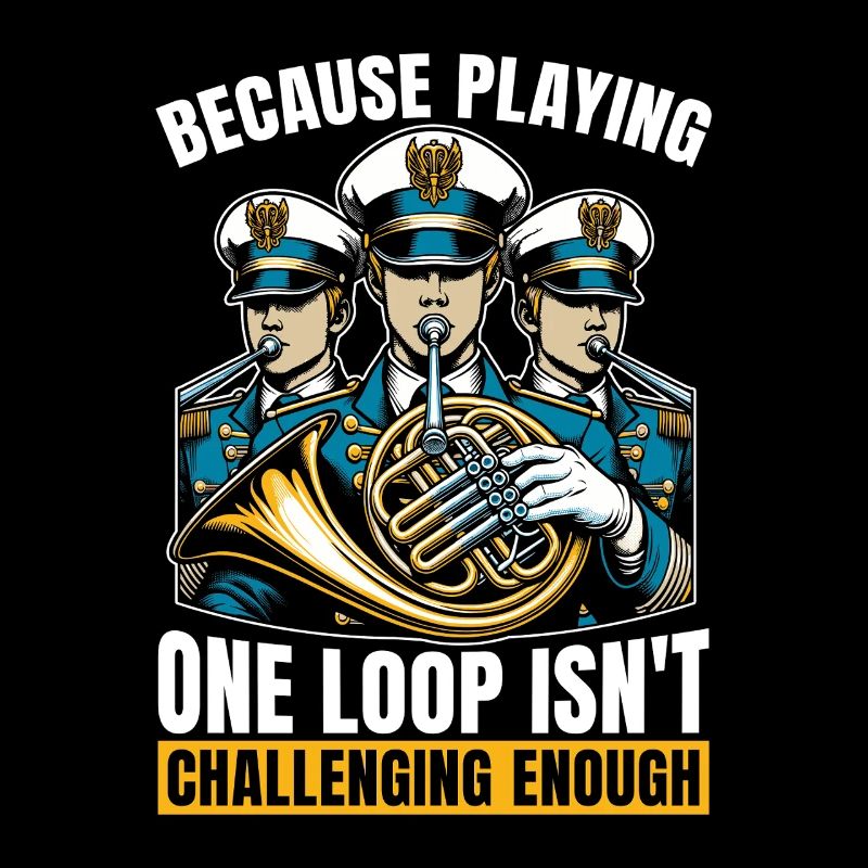 French Horn Because Playing One Loop Marching Band