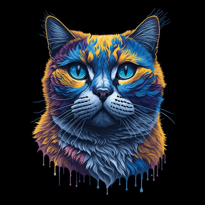 Splash Art British Cat Expression