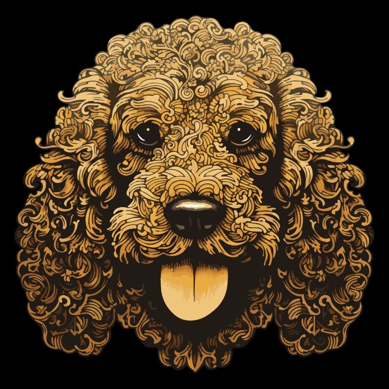 Portrait de chien caniche