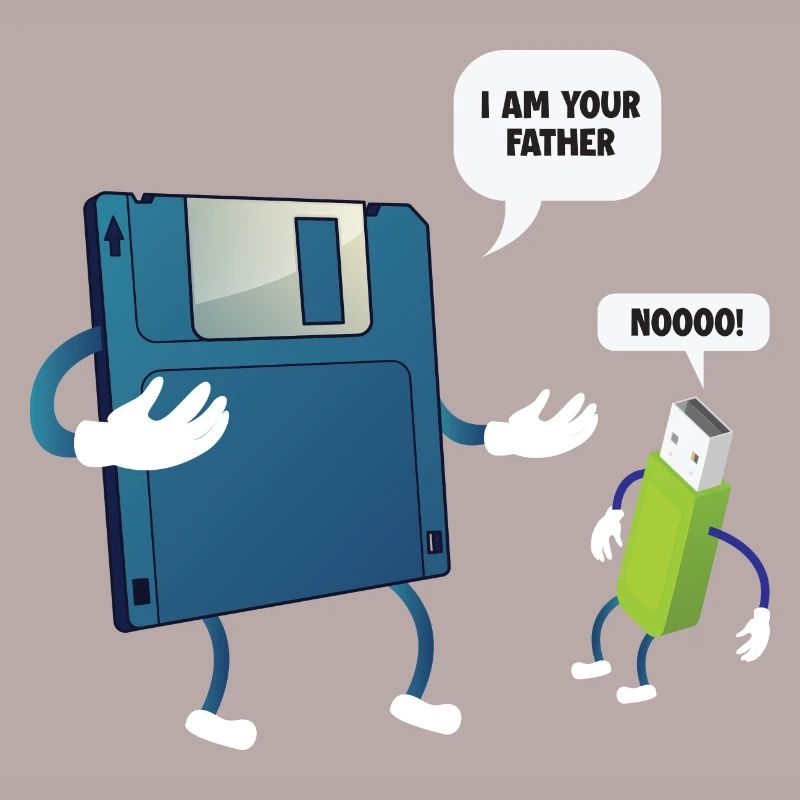 Father _ Son Floppy Disk ... Programmers & Nerd