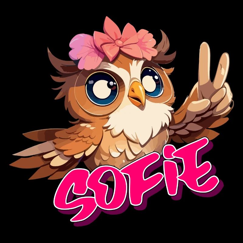 SOFIE - Schöner Mädchen Name mit süßer EULE