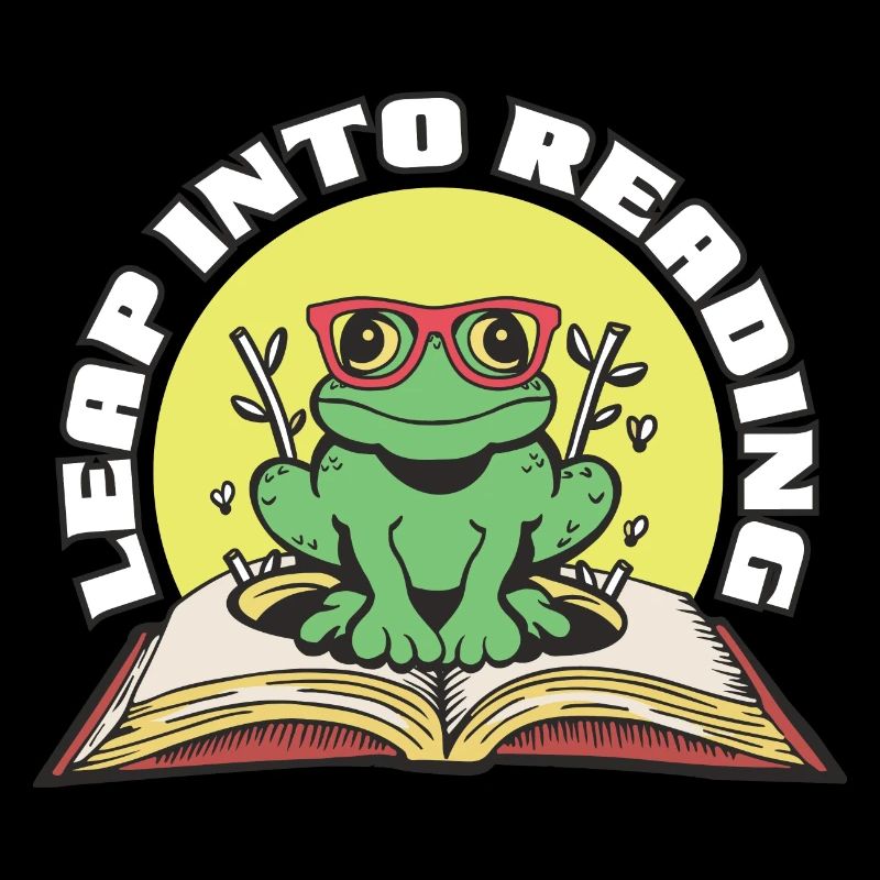 Leap Into Reading Cute Frog Bookworm Love To Read