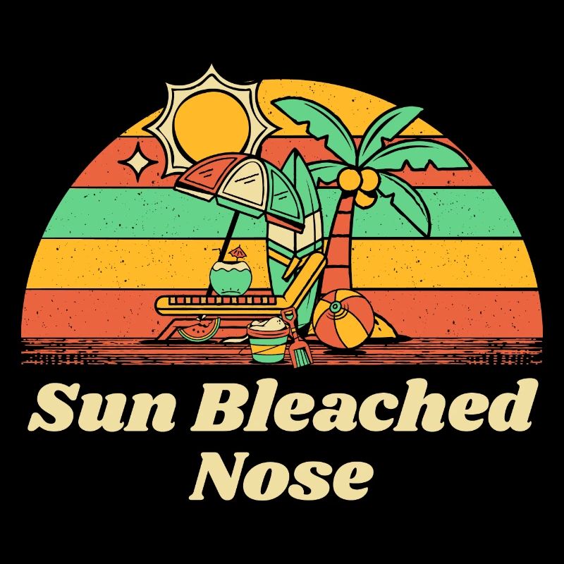 Sun Bleached Nose Summer Sunbathing Tropical