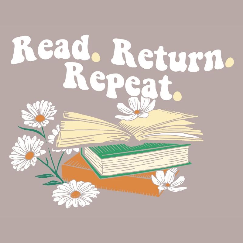 Librarian Read Return Repeat Library Worker Book
