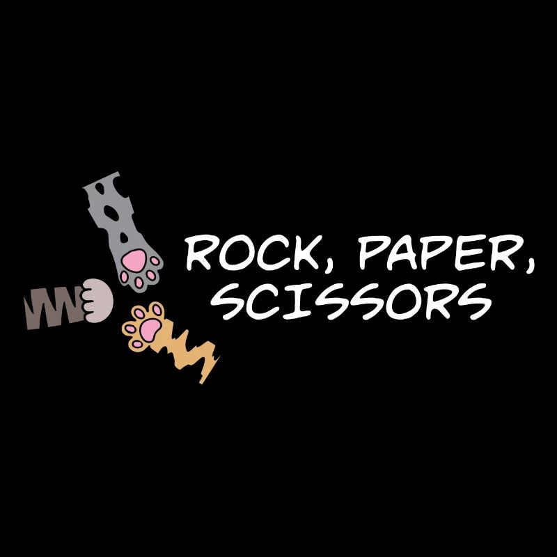 Mignon Kawaii Chat Patte Rock Papier Ciseaux Kitty Cat