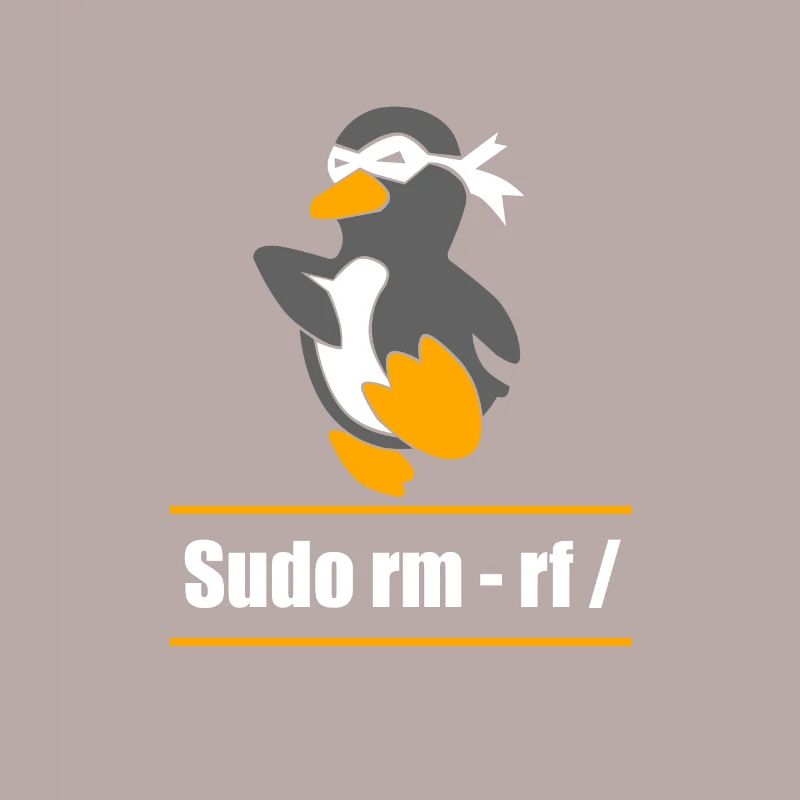 Tux Linux Pinguin Sudo Rm Rf Computerfreak Hacker