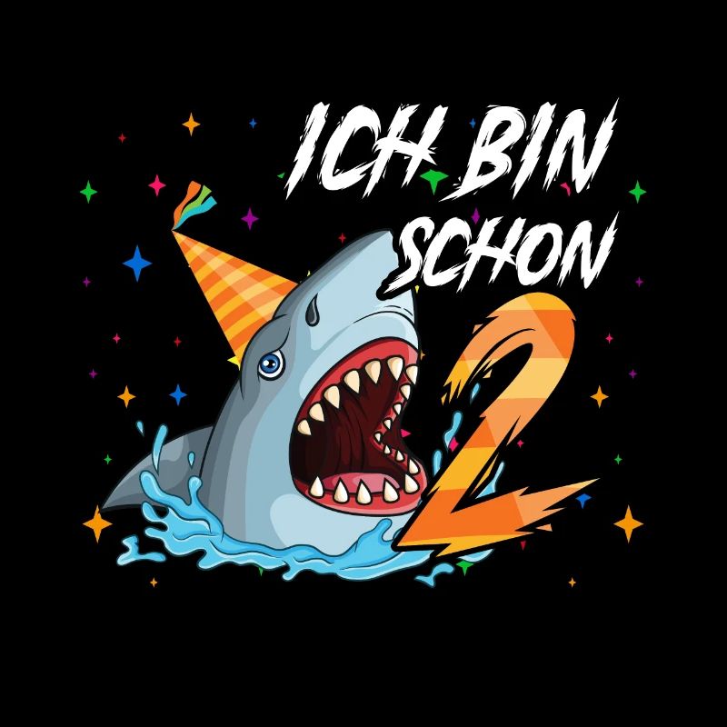 Ich bin schon 2. Kindergeburtstag Hai
